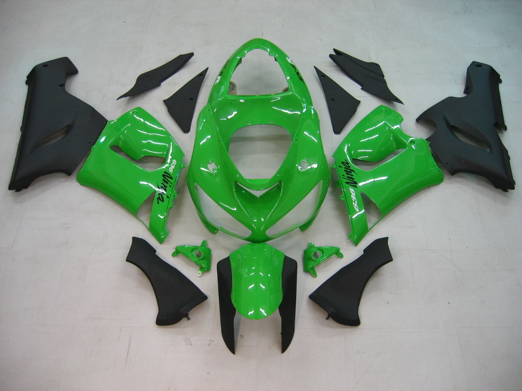 Carene 2005-2006 Kawasaki ZX6R 636 Verde Nero Ninja Racing Generico