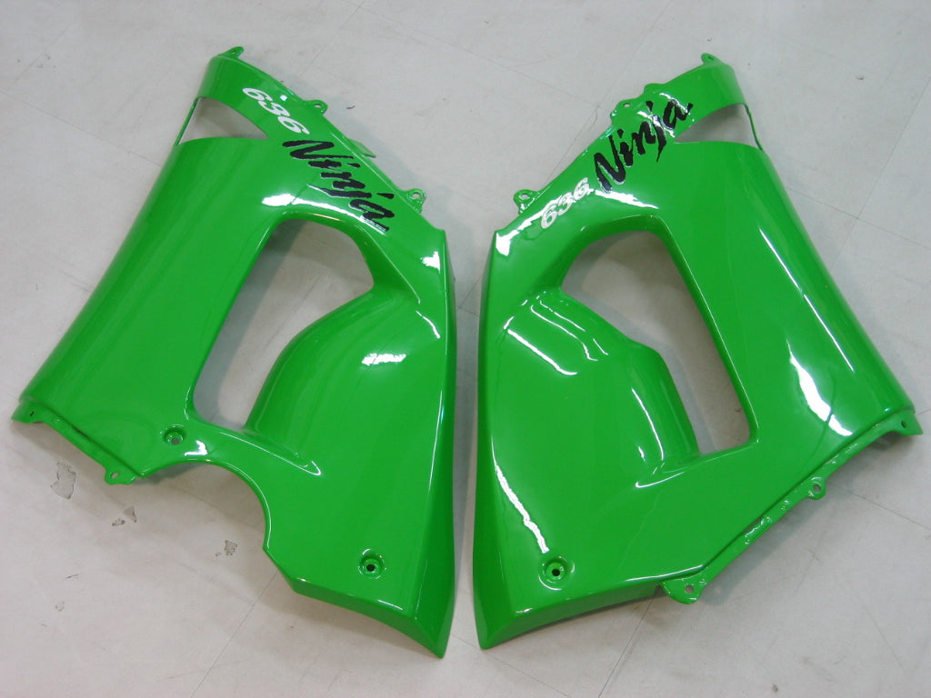 Carene 2005-2006 Kawasaki ZX6R 636 Verde Nero Ninja Racing Generico