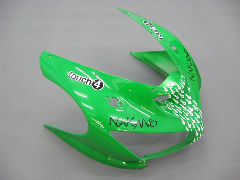 Carene 2005-2006 Kawasaki ZX6R 636 Verde Nero No.56 Nakano Racing Generico