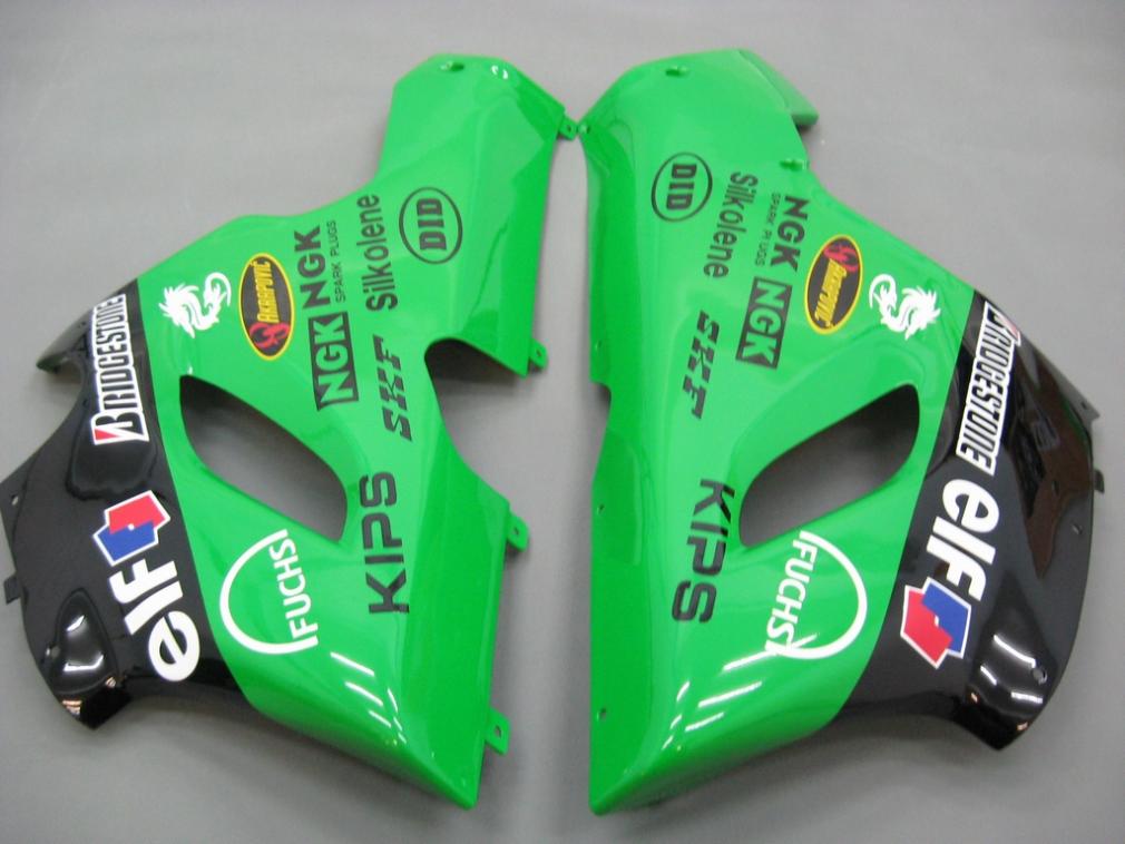 Carene 2005-2006 Kawasaki ZX6R 636 Verde Nero No.56 Nakano Racing Generico