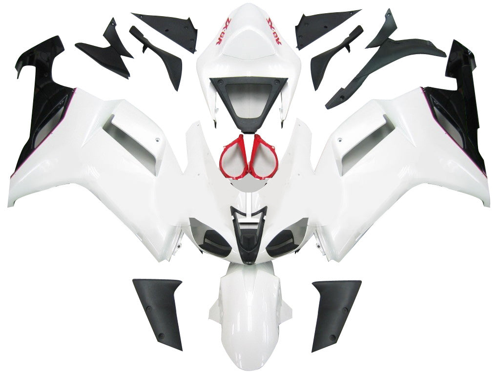 Carene 2007-2008 Kawasaki ZX6R ZX636 Bianco Rosso Nero ZX6R Racing Generico