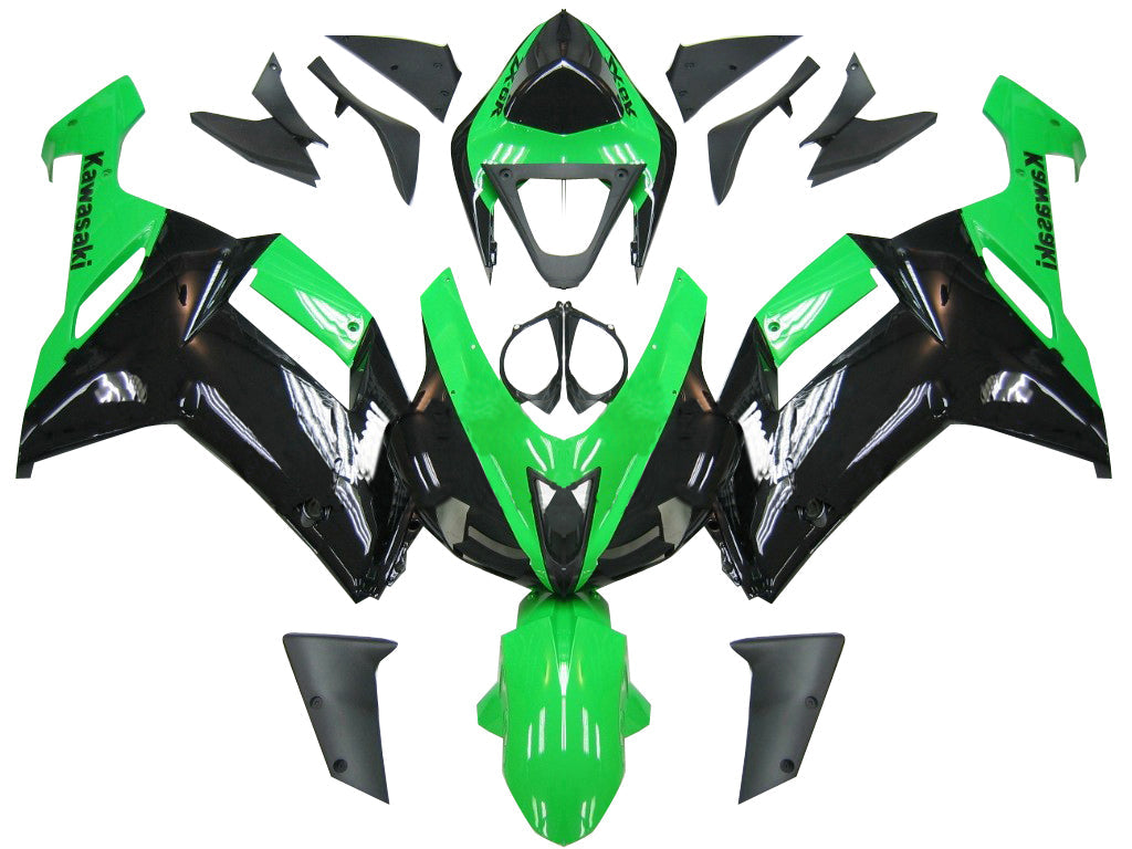 Carene 2007-2008 Kawasaki ZX6R ZX636 Verde Nero Ninja ZX6R Racing Generico