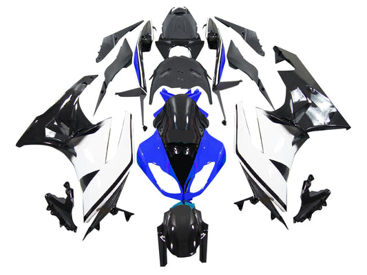 2009-2012 Carene Kawasaki ZX6R ZX636 Blu Bianco Nero Ninja Racing Generico