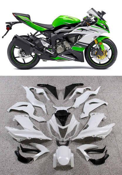 Carene 2013-2018 Plastiche Kawasaki ZX6R 636 Verde Bianco Ninja Generic