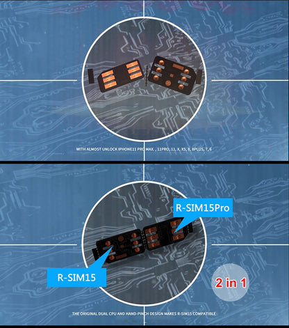 Aggiorna la scheda di sblocco Nano RSIM-15 per iPhone 13 Pro X XS Max 8 iOS 14.7