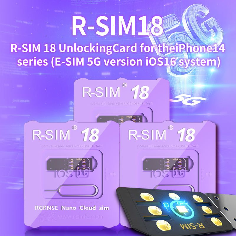 R-SIM 18 Nano Unlock Scheda RSIM adatta per iPhone 14 13 Pro MAX 12 Pro 11 X IOS 16