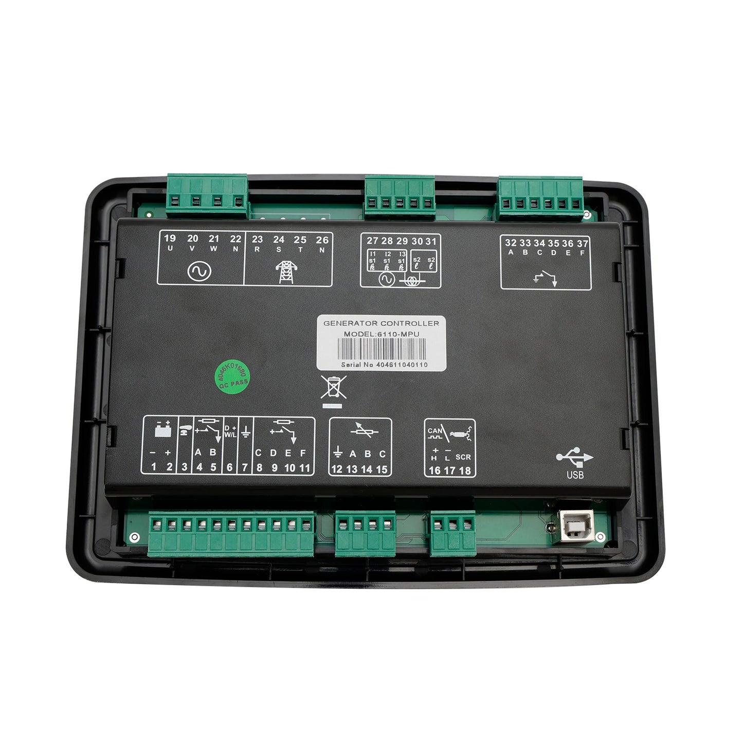 Pannello di controllo del gruppo elettrogeno diesel con avvio automatico del controller del generatore DSE6110