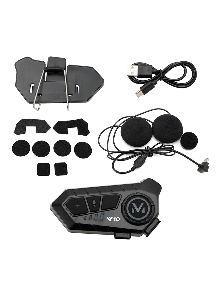 Auricolare Bluetooth per casco con altoparlante universale nero per moto