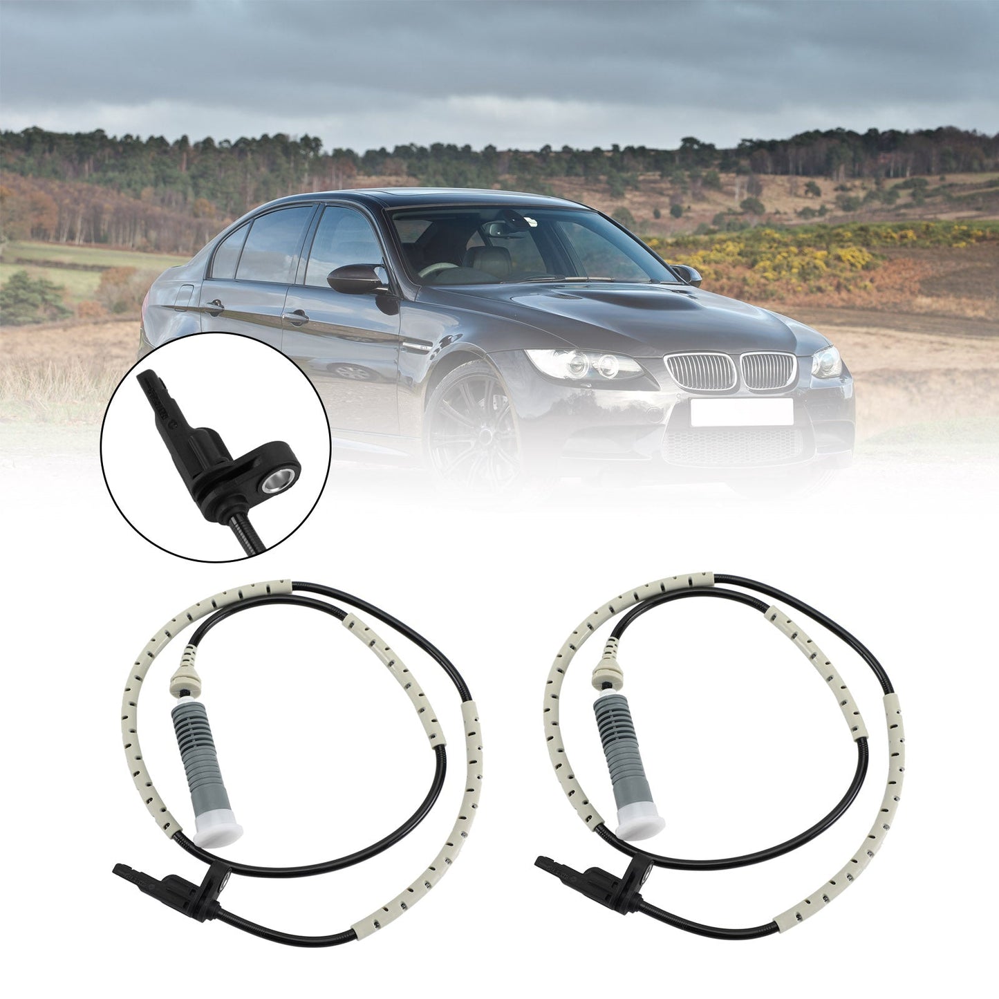 Posteriore L&amp;R ABS Sensore di Velocità 34526785022 per BMW Serie 1 3 E81 E90 E91 130i 330i Generico
