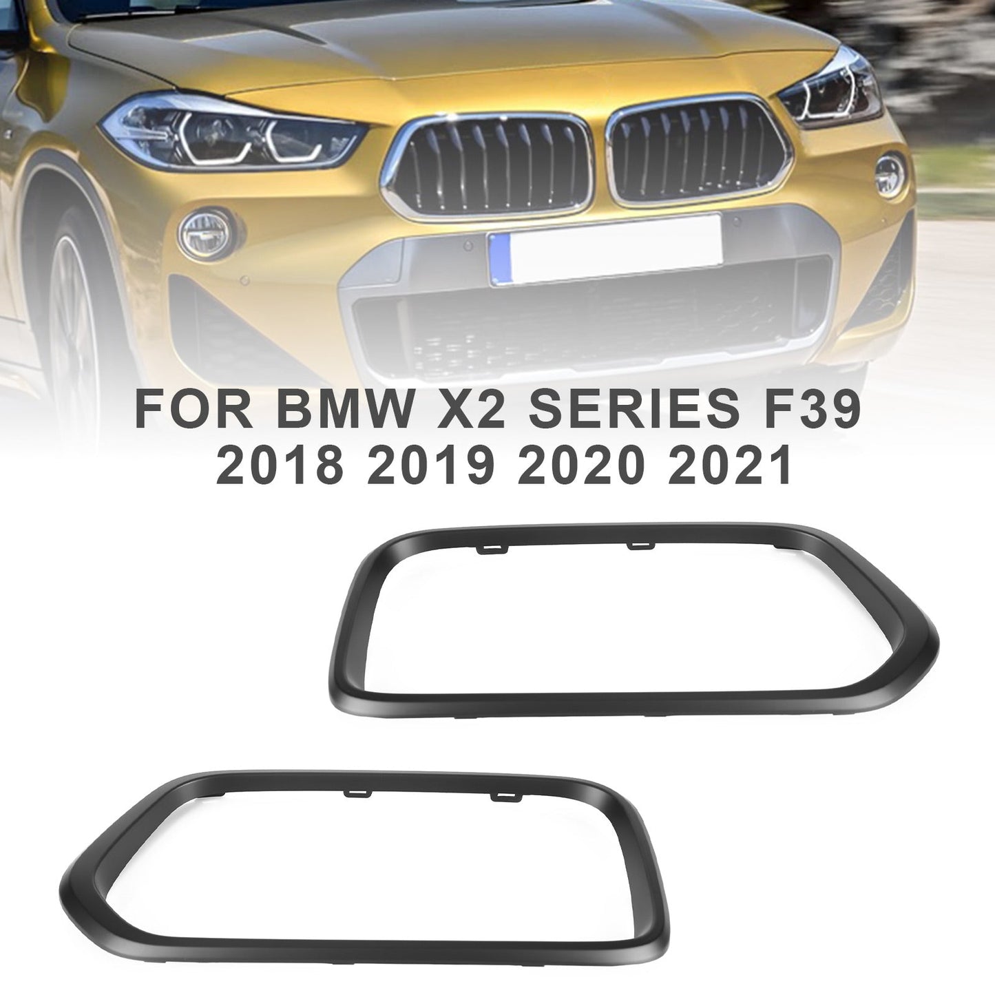 2018-2021 BMW X2 Serie F39 Rivestimento telaio griglia paraurti anteriore nero opaco