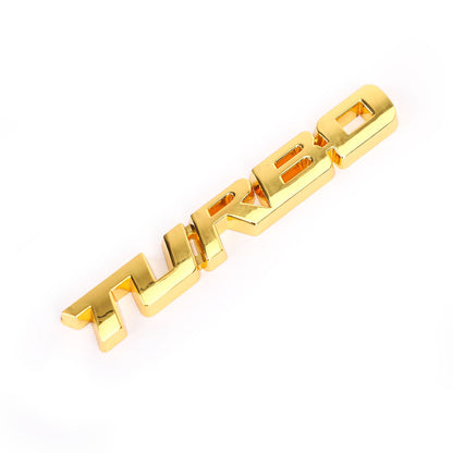 Metallo 3D Turbo Logo Auto Distintivo Dell'emblema Adesivo Tronco Paraurti Decal Argento Generico