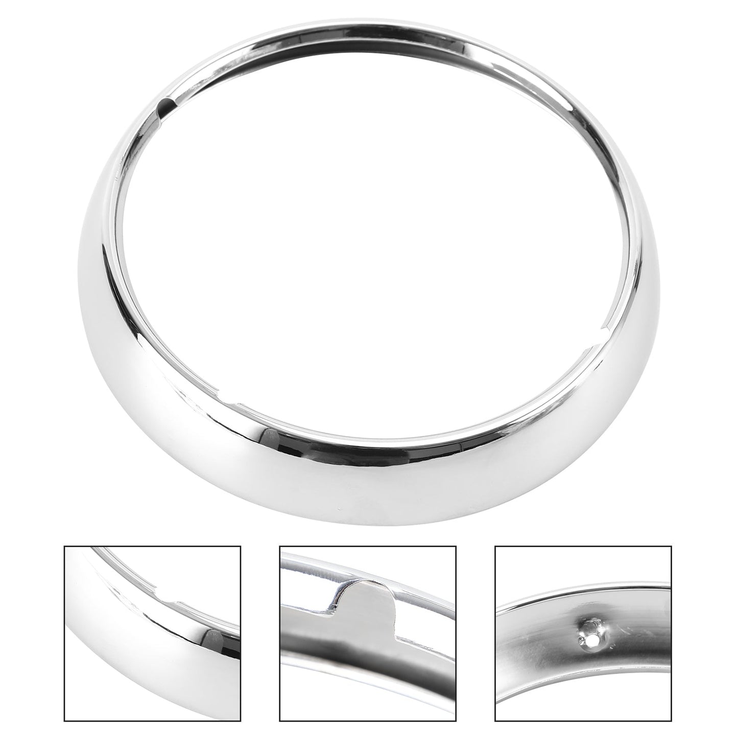 7" Chrome Headlight Trim Ring Light Cover per Touring Road King 67712-83A Generico