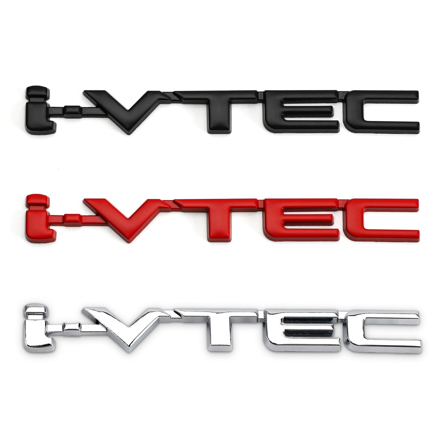 3D Metal i-VTEC Car Trunk Rear Turbo Fender Distintivo dell'emblema Decalcomanie Adesivi Argento Generico