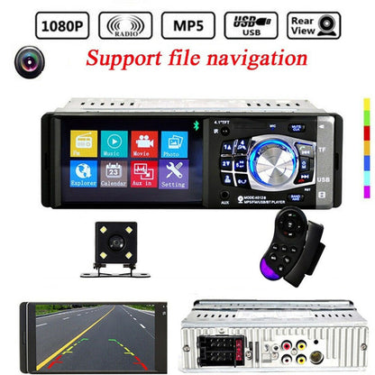 4.1 pollici HD 1DIN Bluetooth In-Dash Car Stereo Radio Lettore MP5 FM con fotocamera