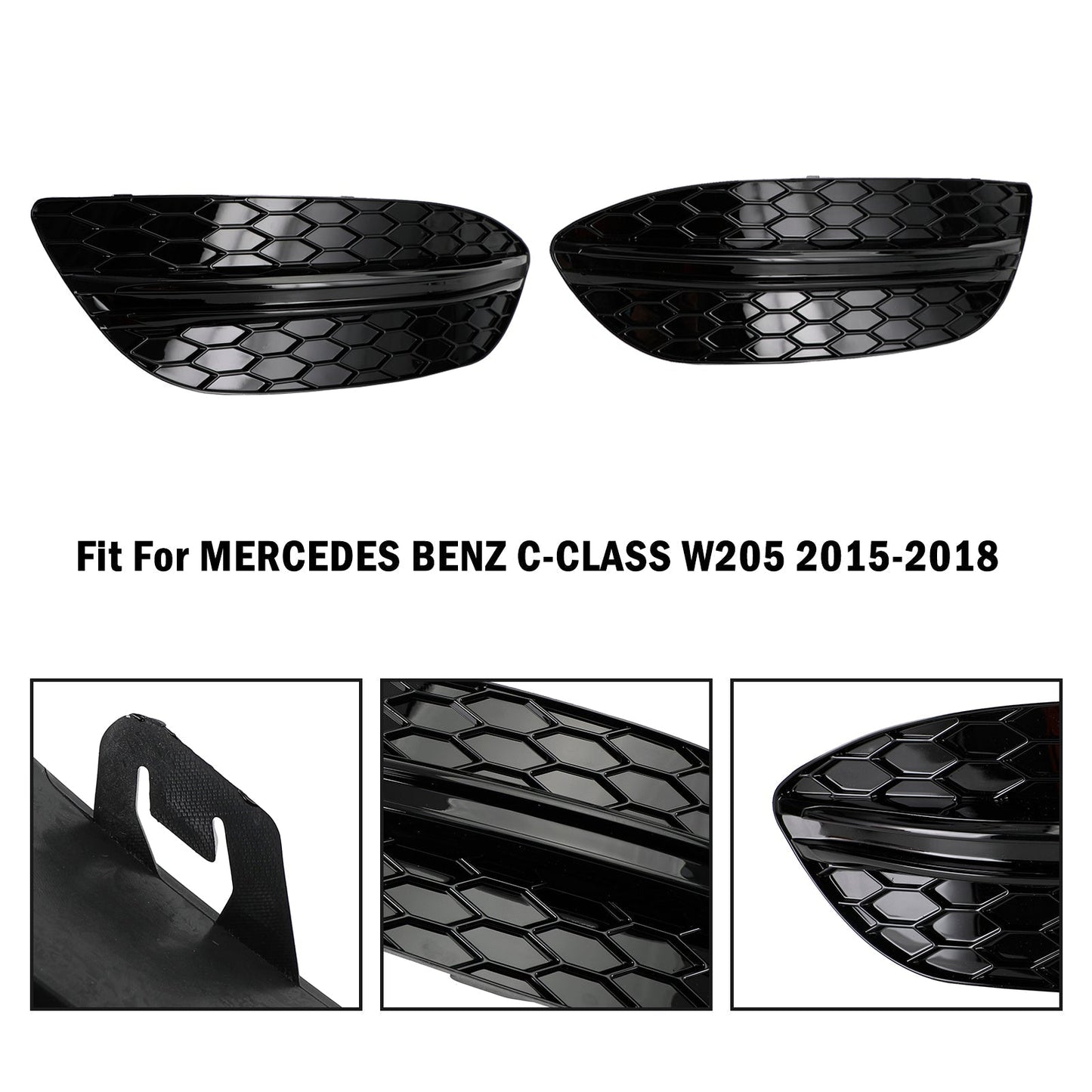 Mercedes Benz classe C W205 2015 – 2018 base berlina 2 pezzi copertura fendinebbia anteriore