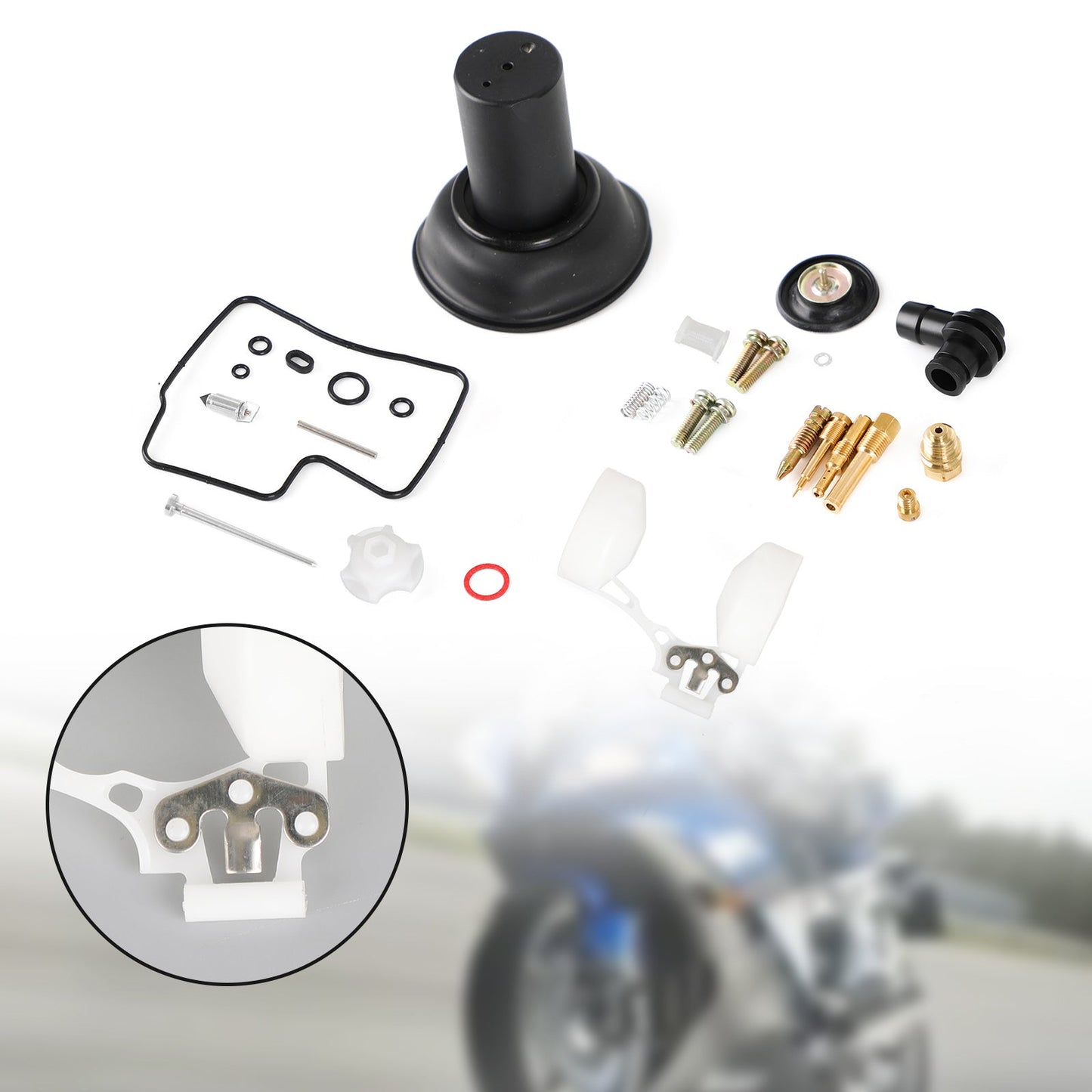 Carburatore Carb Rebuild Kit Con stantuffo e galleggiante adatto per Honda VLX600 Steed 600 Generico