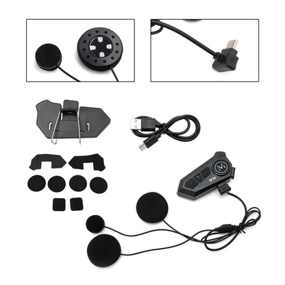 Auricolare Bluetooth per casco con altoparlante universale nero per moto