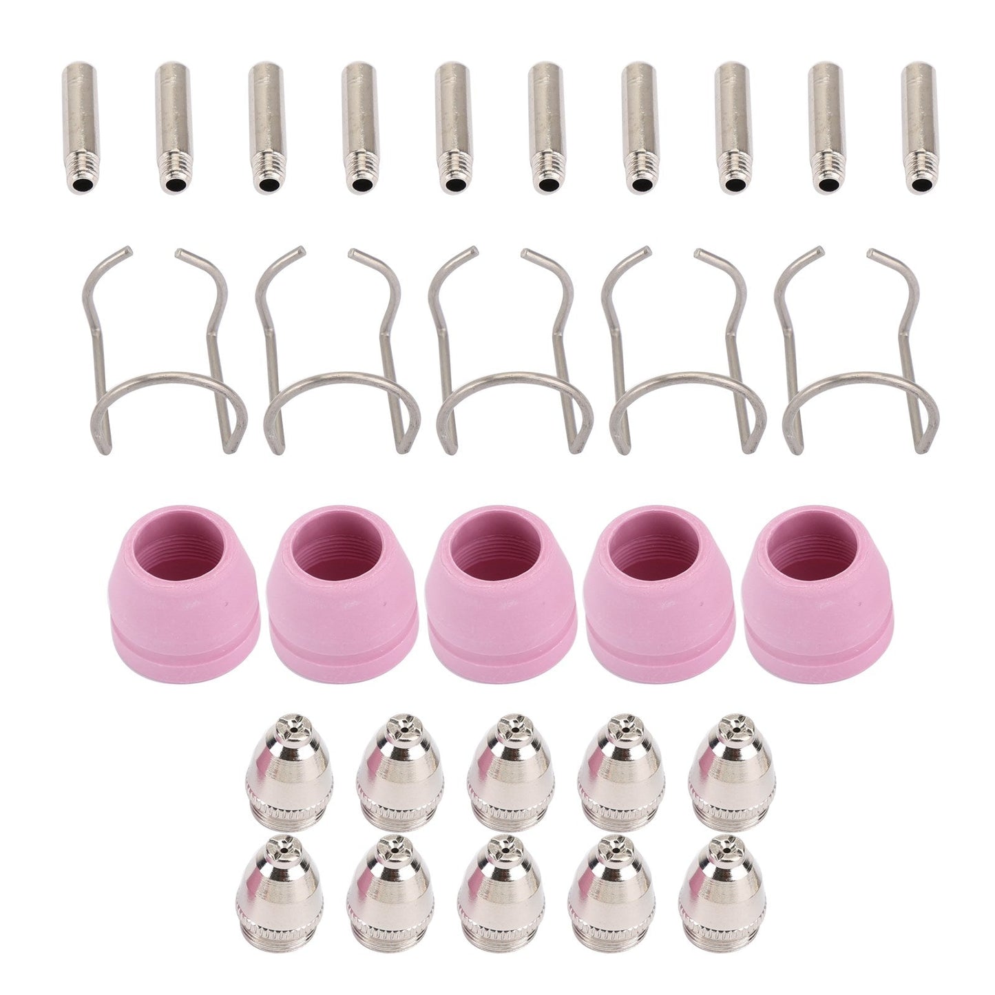 Areyourshop 30Pc AG-60 SG-55 Plasma Cutter Torch Consumabili Punte degli elettrodi Guida allo scudo