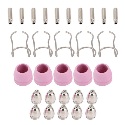 Areyourshop 30Pc AG-60 SG-55 Plasma Cutter Torch Consumabili Punte degli elettrodi Guida allo scudo