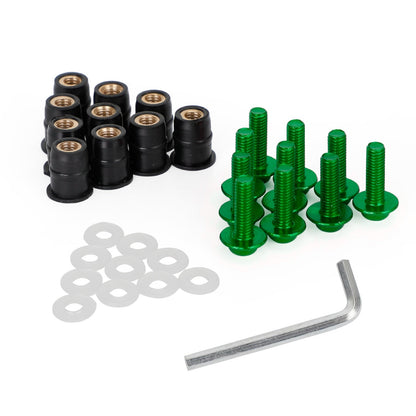 Kit di rondelle per bulloni a vite in alluminio M5x16mm per parabrezza per moto, confezione da 10 generici