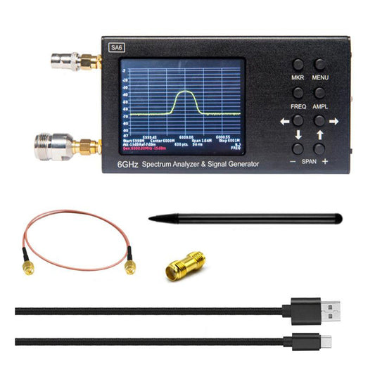 SA6 6GHz Palmare Portatile 3.2" Analizzatore di Segnale Generatore di Segnale 35-6200MHz