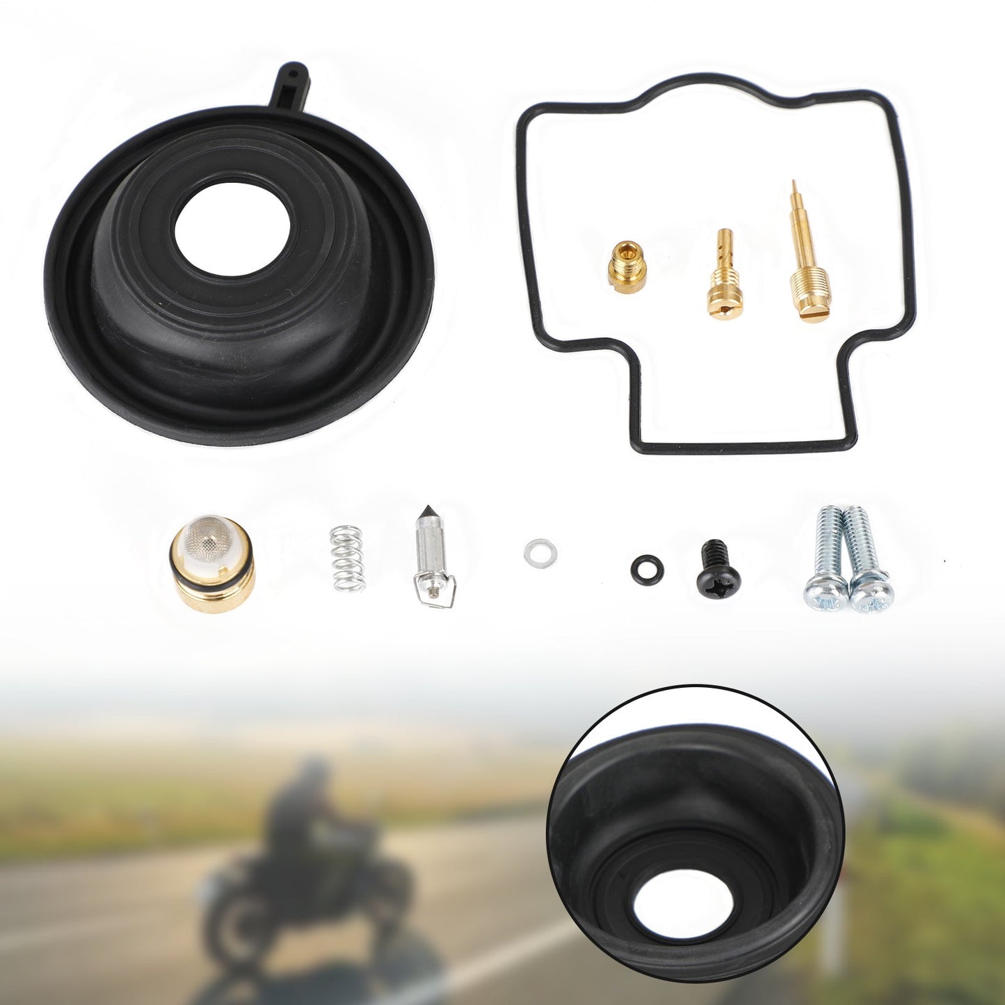 Carburatore Rebuild Kit adatto per Kawasaki ZXR250 1991-1995 ZX250 ZXR250R 1989-1991 Generico