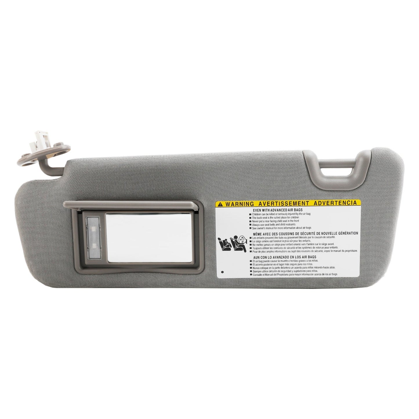 Toyota Highlander 2014-2019 Visiera parasole sinistra con Vanity grigio chiaro 74320-0E074-B0