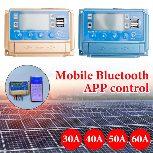 Il caricabatterie per regolatore di carica solare APP Bluetooth 30A-60A MPPT si adatta alla batteria 12V-60V