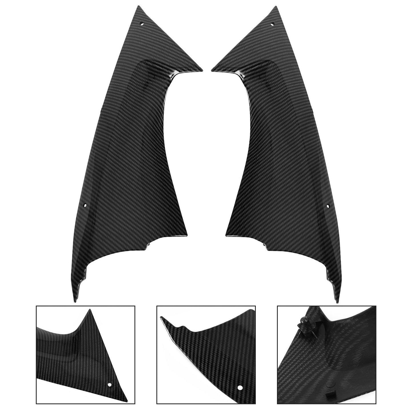 Pannello di copertura laterale del serbatoio del gas Trim carenatura per Yamaha YZF YZFR6 R6 2008-2014 Carbonio generico