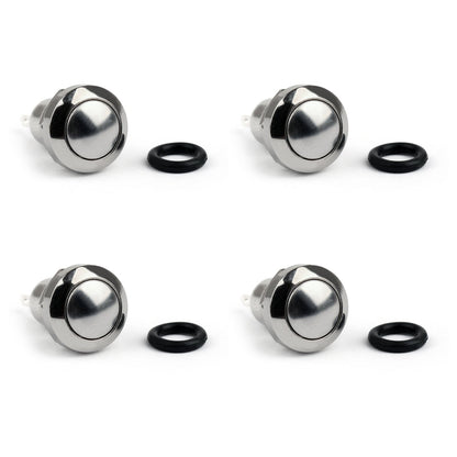 Interruttore a pulsante momentaneo in metallo da 8 mm Mini 1NO 2Pin 3A/250V per auto/barca/fai da te