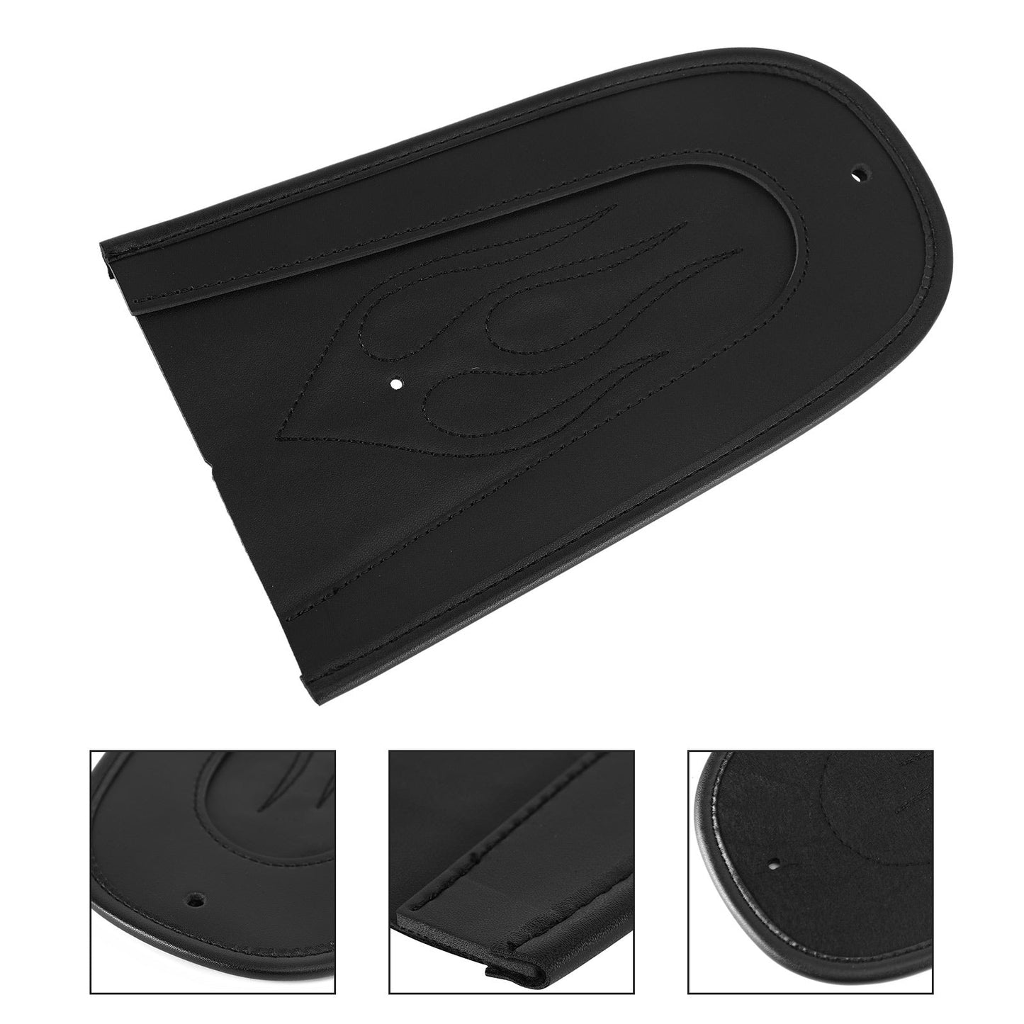 Bavaglino per parafango posteriore per sella monoposto in pelle sintetica nera per Sportster 1200 883 Generico