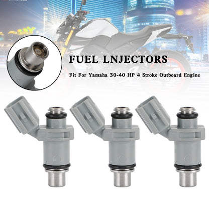 3PCS Iniettori di Carburante Per Motore Fuoribordo Yamaha F 30HP 40HP 4 Tempi 6BG-13761-00