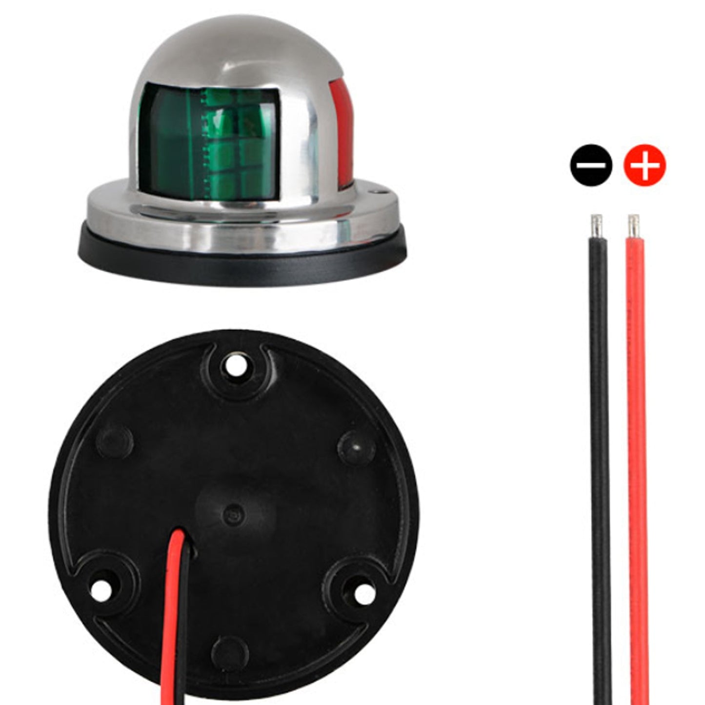 2 IN 1 Marine Yacht Pontoon 12V Luci di navigazione a prua a LED in acciaio inossidabile
