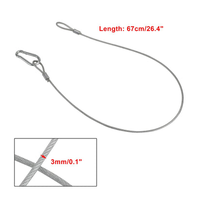 1/5/10Pcs 26.4"Cavo di sicurezza di sicurezza in filo di acciaio per luce da palcoscenico con morsetto Par Light