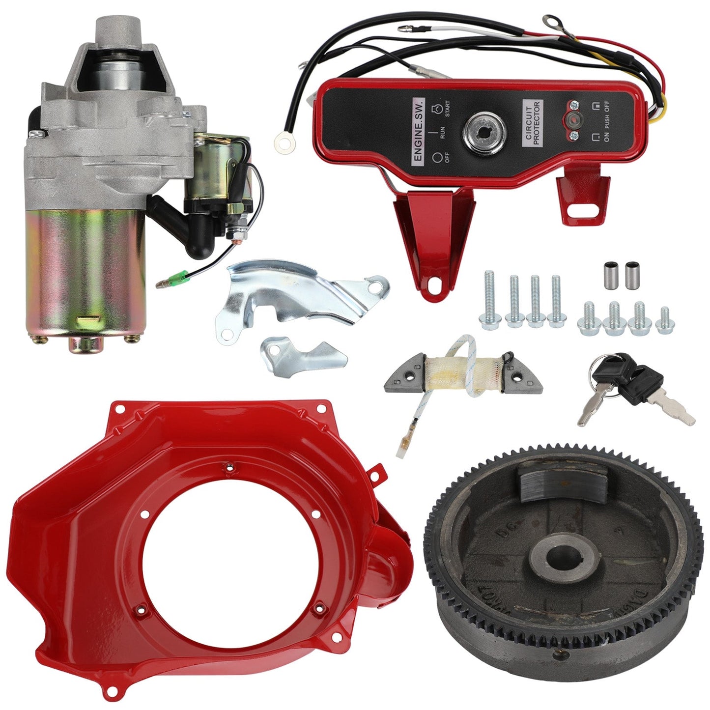 Kit avviamento elettrico Coperchio ventola accensione avviamento per kit volano Honda GX160 GX200