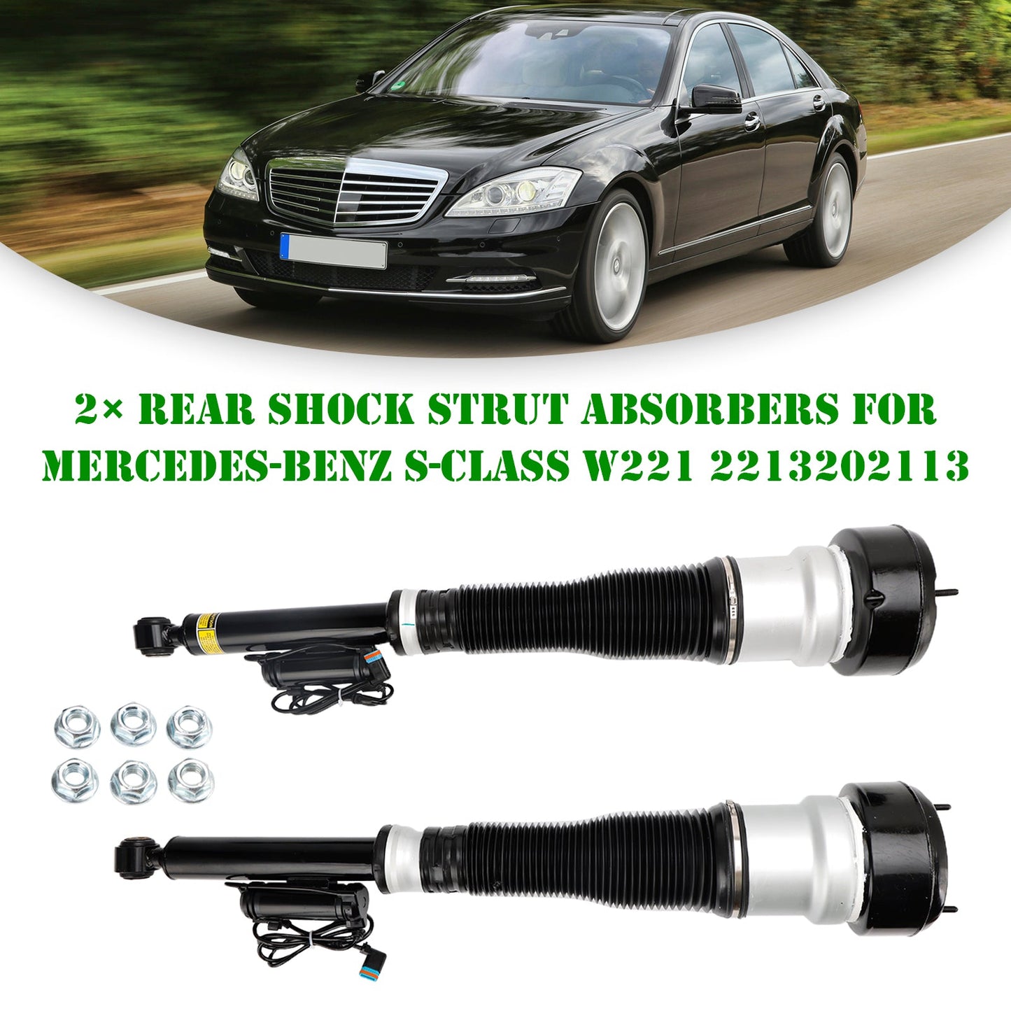 2008-2013 Benz S-Klasse W221 S 350 4matic Coupe C216 2× Ammortizzatori posteriori 2213202113