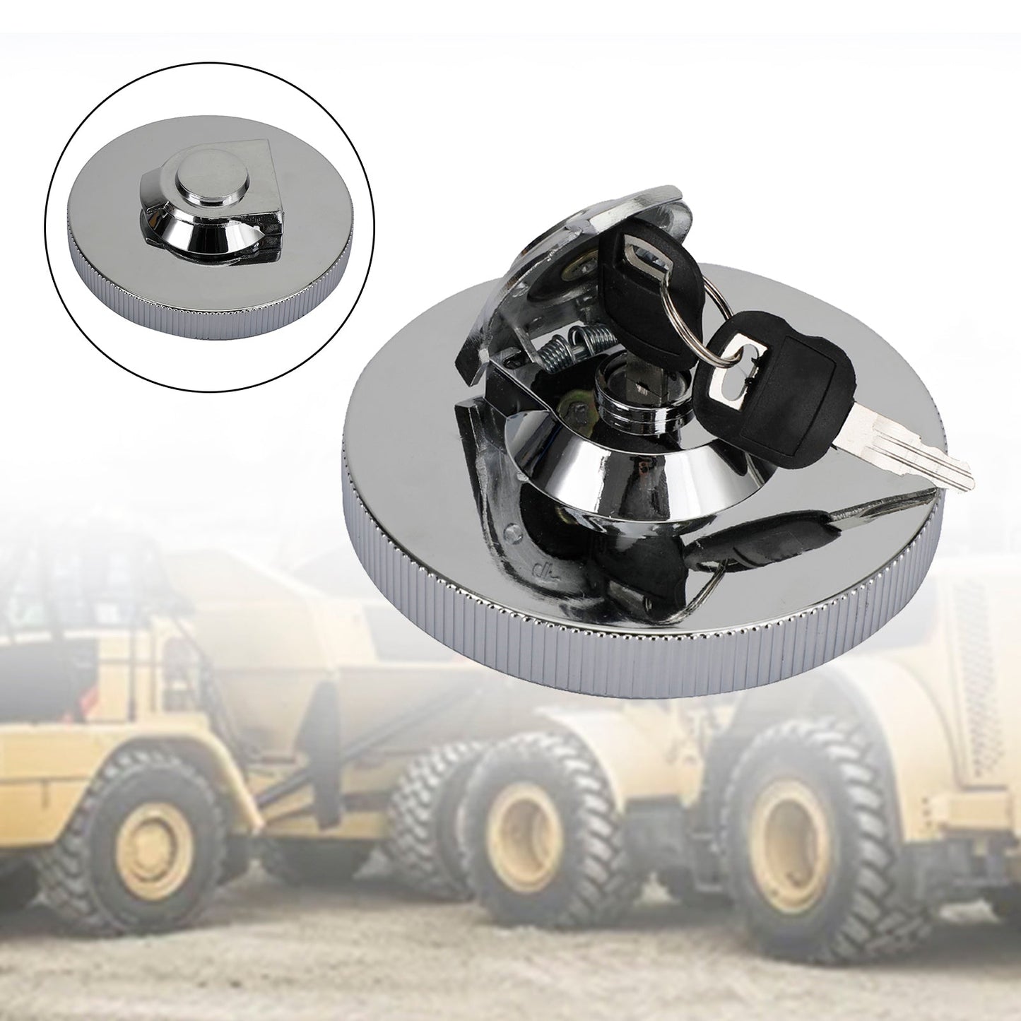 086-1781 099-8548 Tappo serbatoio a chiusura per escavatore CAT Caterpillar con 2 chiavi