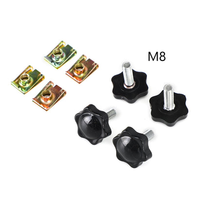 4Pcs Bisaccia Leva di Bloccaggio Bulloni e Dadi Kit Adatto Per Glide King Touring 96-19 Argento Generico