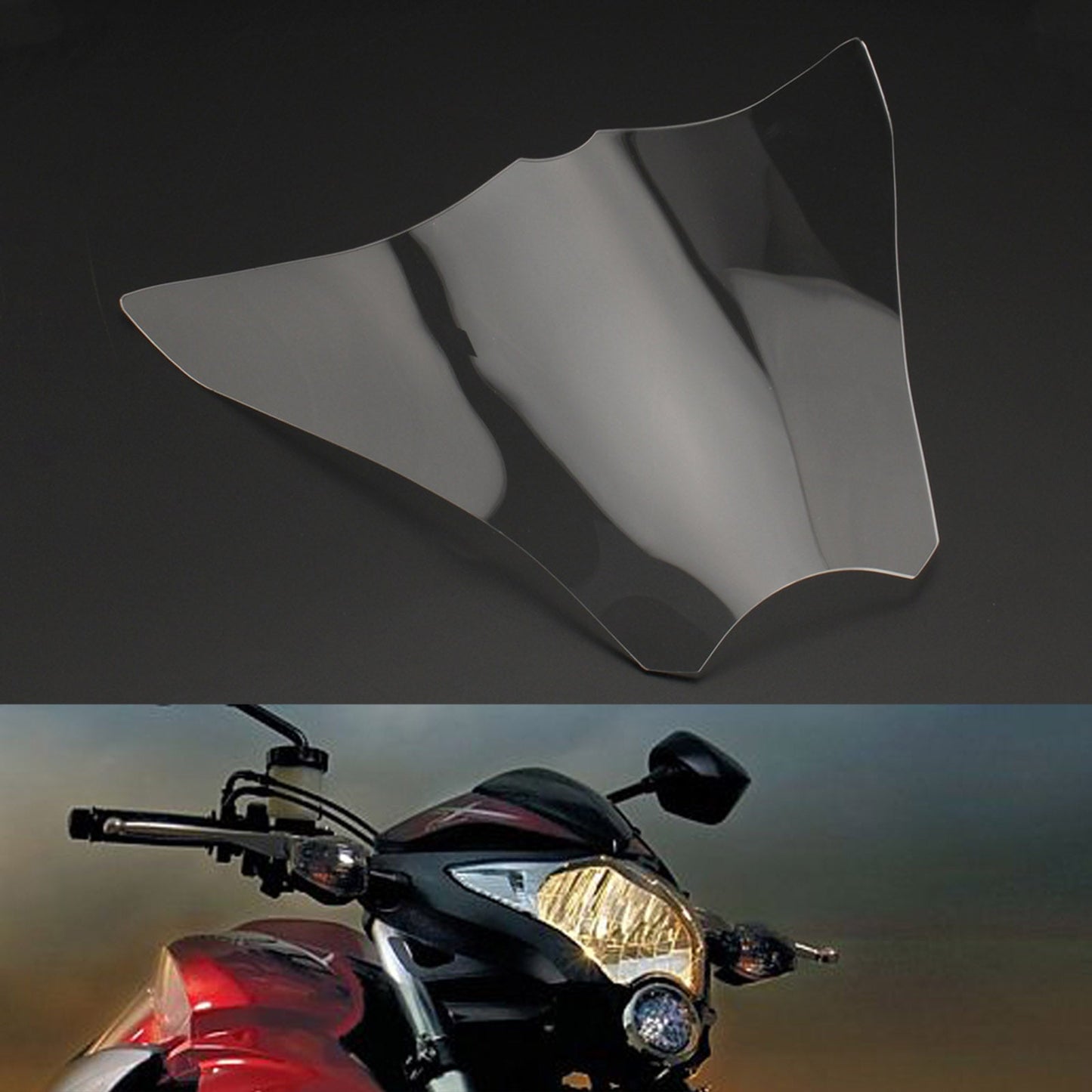 Lente per lampada protezione lente faro anteriore adatta per Honda CB1000R 08-17 fumo generico
