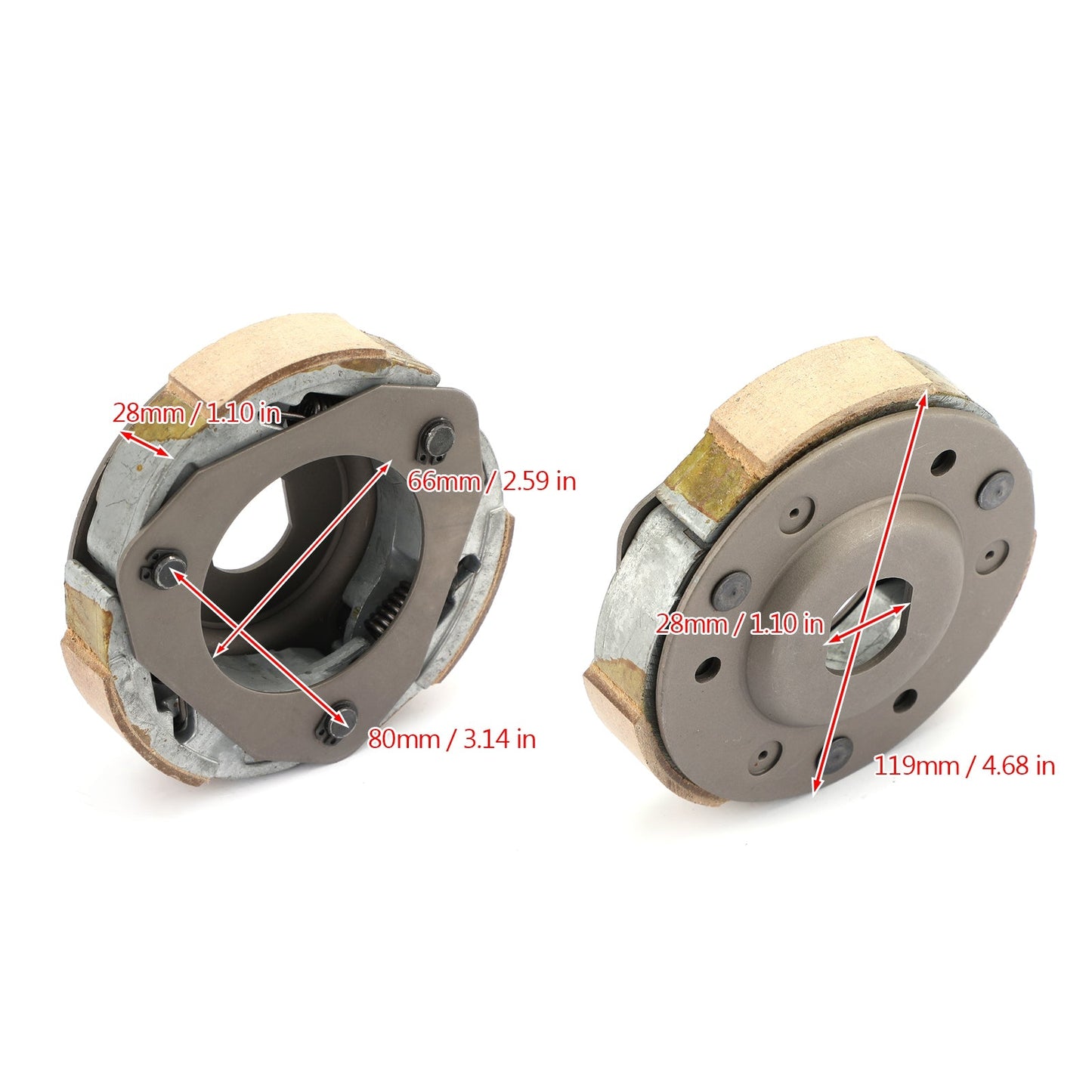 ASSY PORTA PATTINI FRIZIONE A UMIDO per Honda PCX 125 PCX125 PCX 150 PCX 150 2009-2018 Generico