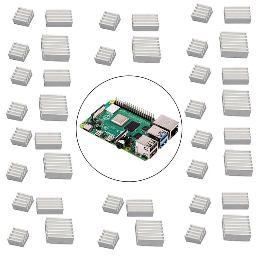 Aluminum Heatsink Radiator Cooler Kit with Sticker 40PCS Raspberry Pi 4B Model B