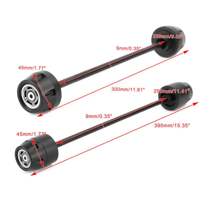 Bobine di protezione crash ruota anteriore + posteriore Titan Fit per Ducati Scrambler 15-20