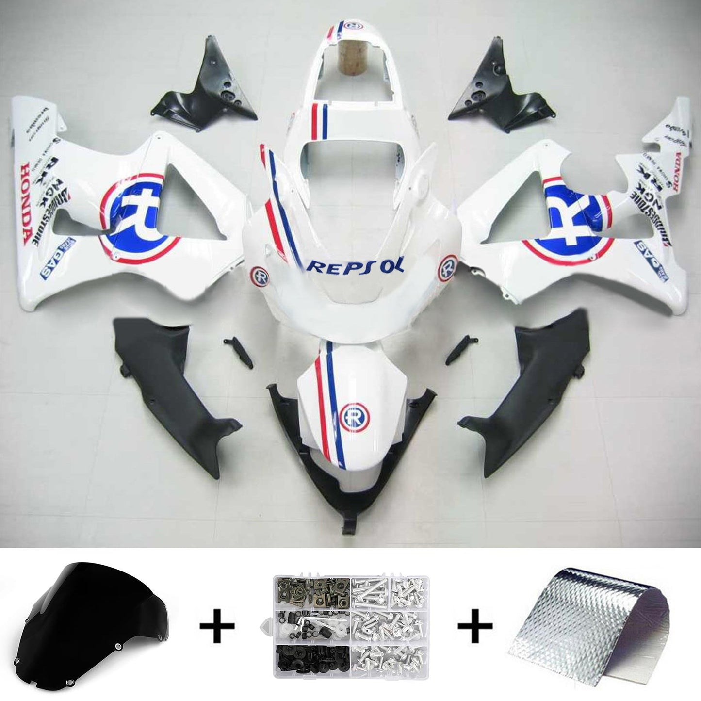 Amotopart Honda CBR929RR 2000-2001 Disory Kit Body Plastic Abs