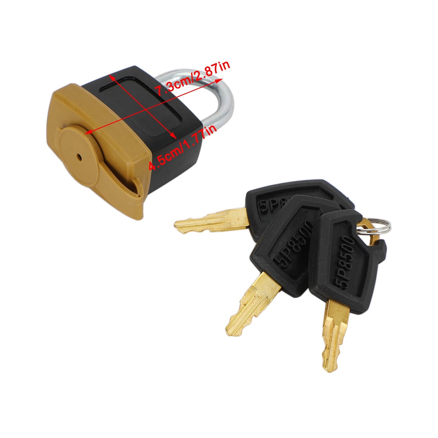 1 Pz Lucchetto Lucchetto W/3 Nuove Chiavi Per Caterpillar (CAT) 5P8500 246-2641