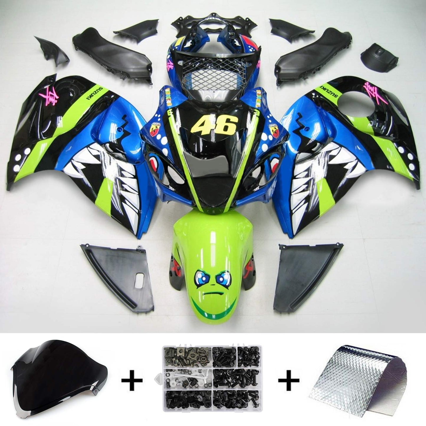 Suzuki Hayabusa GSXR1300 2008-2020 Kit Carena Carrozzeria Plastica ABS