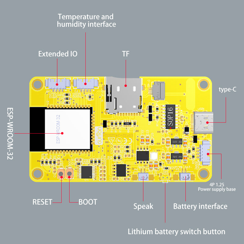 Scheda di sviluppo ESP32 Display WiFi Bluetooth Touch Screen LVGL CPU dual-core