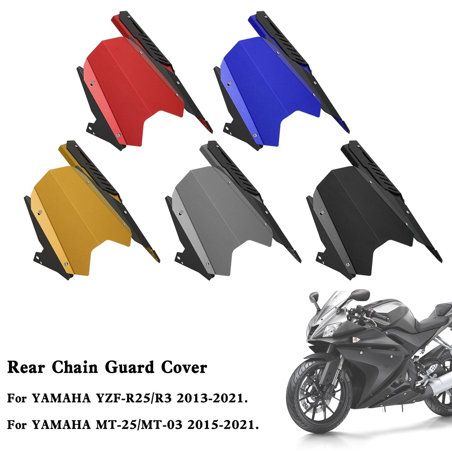 2013-2021 YAMAHA YZF R25 R3 MT-25 MT-03 Coperchio protezione catena corona