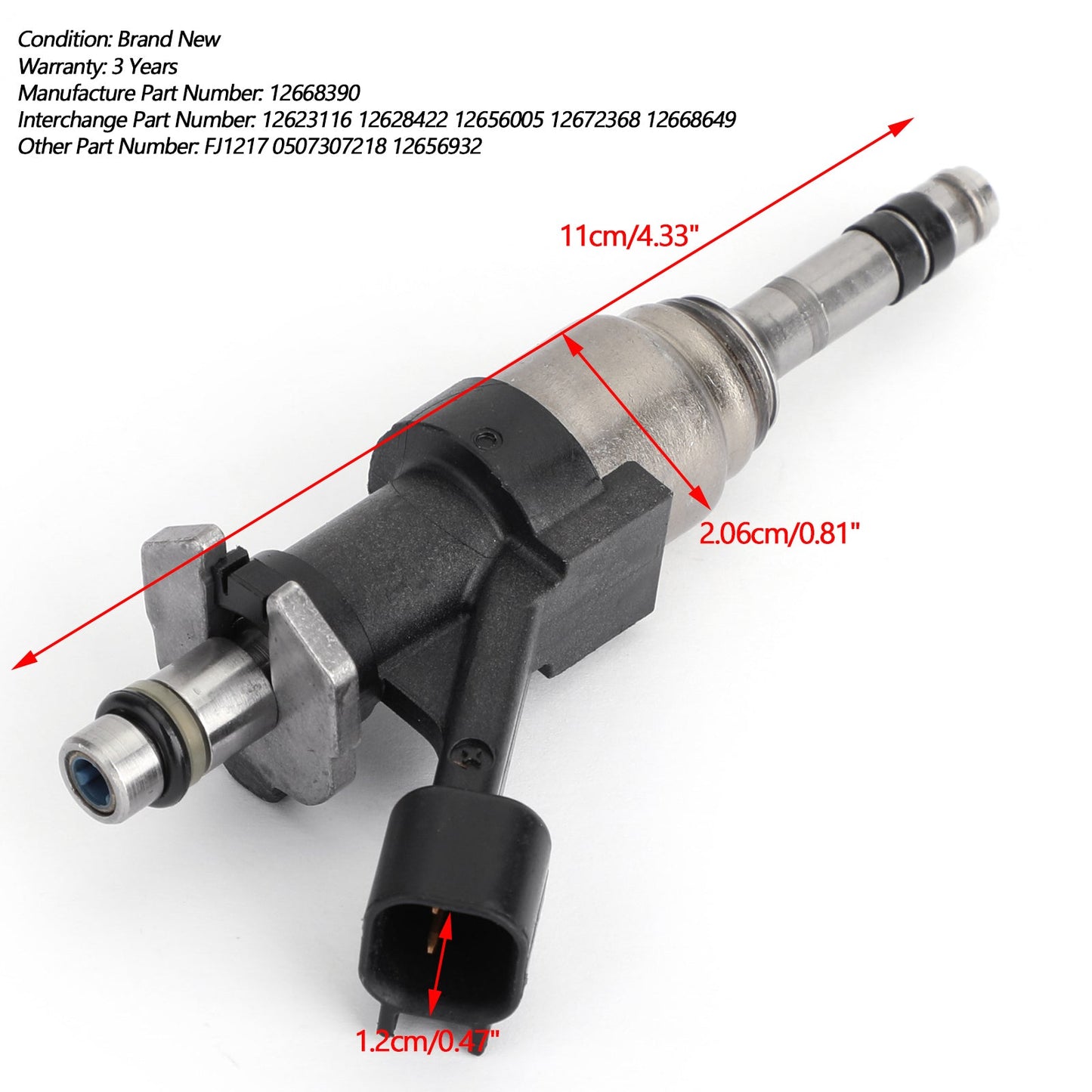 12668649 1 PZ Iniettori di Carburante Per 2014-2017 Chevrolet GMC GM Camion 4.3L e 5.3L Generico