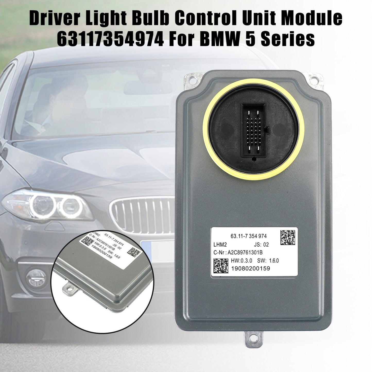 2014-2016 BMW 535d 535dx 550i 550ix Modulo unità di controllo lampadina driver 63117354974