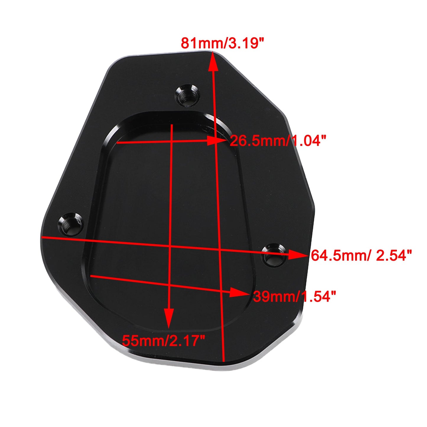 Pad piastra allarga cavalletto adatto per Triumph Trident 660 2021-2022 Generico